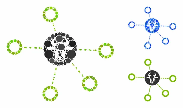 Ko relationer Sammansättning ikonen cirklar — Stock vektor