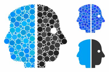 Çift Yüzlü Yuvarlak Noktaların Mozaik Simgesi