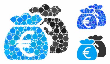 Avro para çantaları Yuvarlak Noktaların Mozaik Simgesi