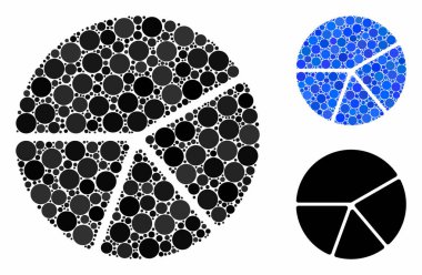 Çember Noktaların Pasta Grafiği Mozaik Simgesi