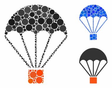 Yuvarlak Noktaların Paraşüt Mozaik Simgesi