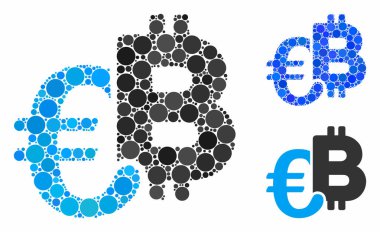 Euro Bitcoin sembolleri Çemberlerin Bileşimi Simgesi