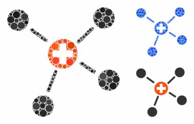 Tıp Çember Noktalarının Mozaik Simgesini Bağlar