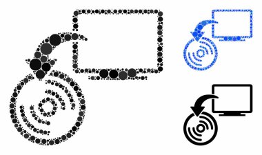 Yuvarlak Noktaların Yedekleme Mozaik Simgesi