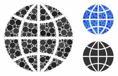 Küresel Ögelerin Mozaik Simgesi Gezegeni