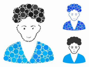 Esmer çocuk Mozaik Çemberler Simgesi