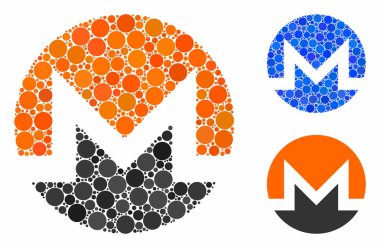 Küresel Ögelerin Monero para birimi bileşimi simgesi