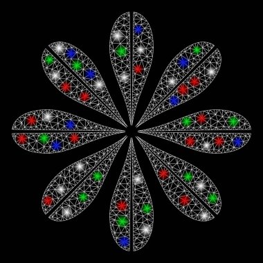 Flaş Noktalı Parlak Kablo Çerçevesi