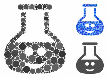 Mutlu Kimya Camı Kompozisyon Yuvarlak Noktaların Simgesi