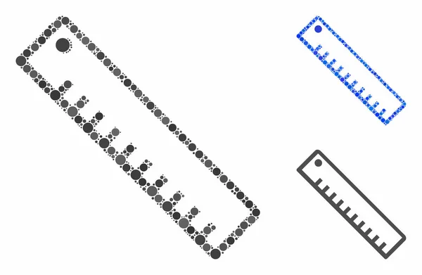 Composição Ícone de Composição de Pontos de Círculo — Vetor de Stock