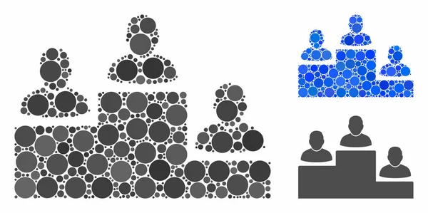 Рейтинговые уровни пользователей Мозаичная икона кругов — стоковый вектор