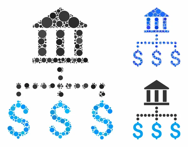Pagos bancarios Composición Icono de Círculos — Archivo Imágenes Vectoriales