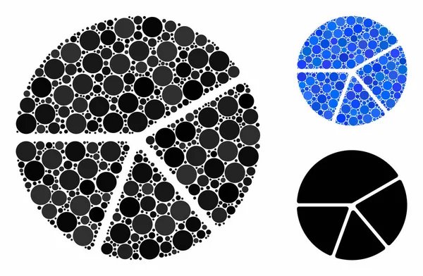 Çember Noktaların Pasta Grafiği Mozaik Simgesi