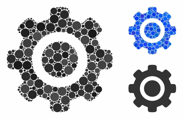 Composition de l'engrenage Icône de cercles — Image vectorielle