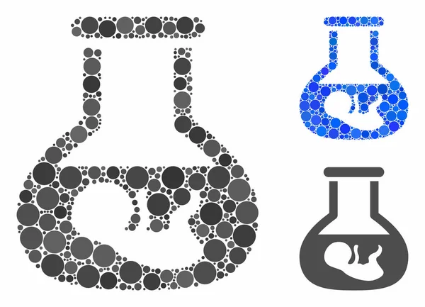 Küresel Ögelerin tüp embriyo kompozisyon simgesinde