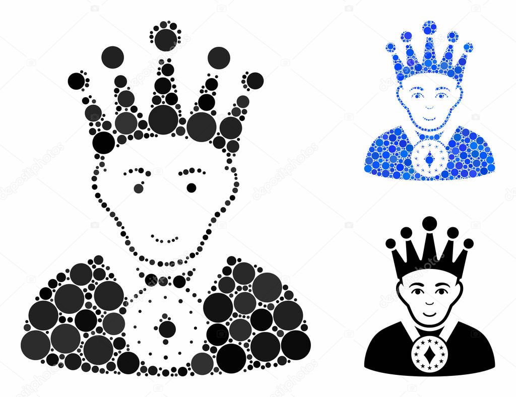 King Composition Icon of Circle Dots