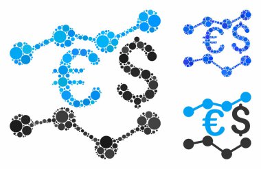 Mali eğilimler Yuvarlak Noktaların Kompozisyon Simgesi