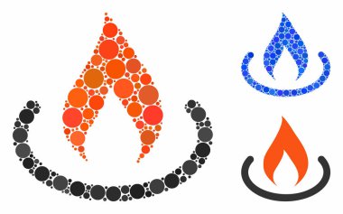 Ateş Konumu Yuvarlak Noktaların Kompozisyon Simgesi