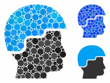 Asker miğferi Çember Noktalar Simgesi