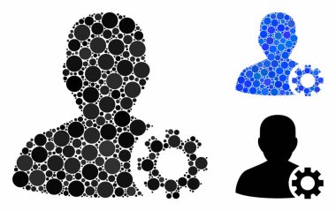 Küre Ögelerinin Kullanıcı Seçenekleri Mozaik Simgesi