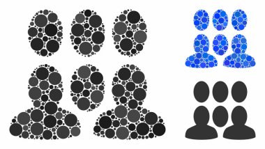 Çemberlerin Kalabalık Kompozisyon Simgesi