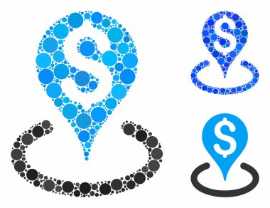 Banka konumu Küre Ögelerinin Mozaik Simgesi