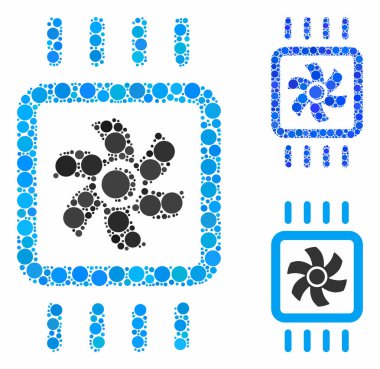 Küre Ögelerinin Çip Soğutma Bileşimi Simgesi