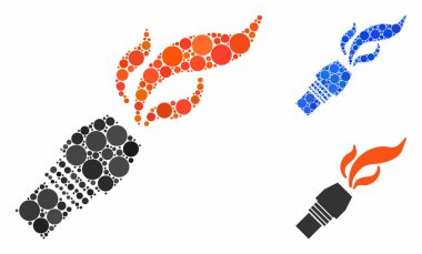 Yakıcı başlık yangını Çemberlerin Mozaik Simgesi