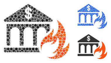 Banka felaketi Çember Noktalar Mozaik Simgesi