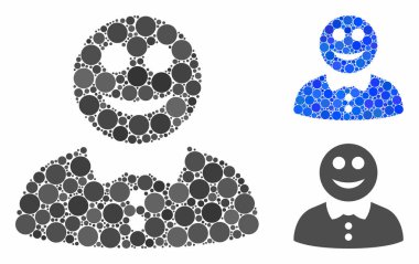 Mutlu çocuk Mozaik Çemberler Simgesi