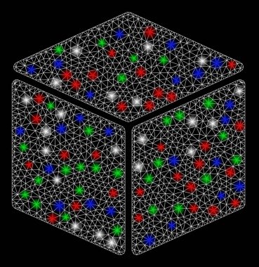 Flash Benekli Parlak Kablo Çerçevesi Küpü