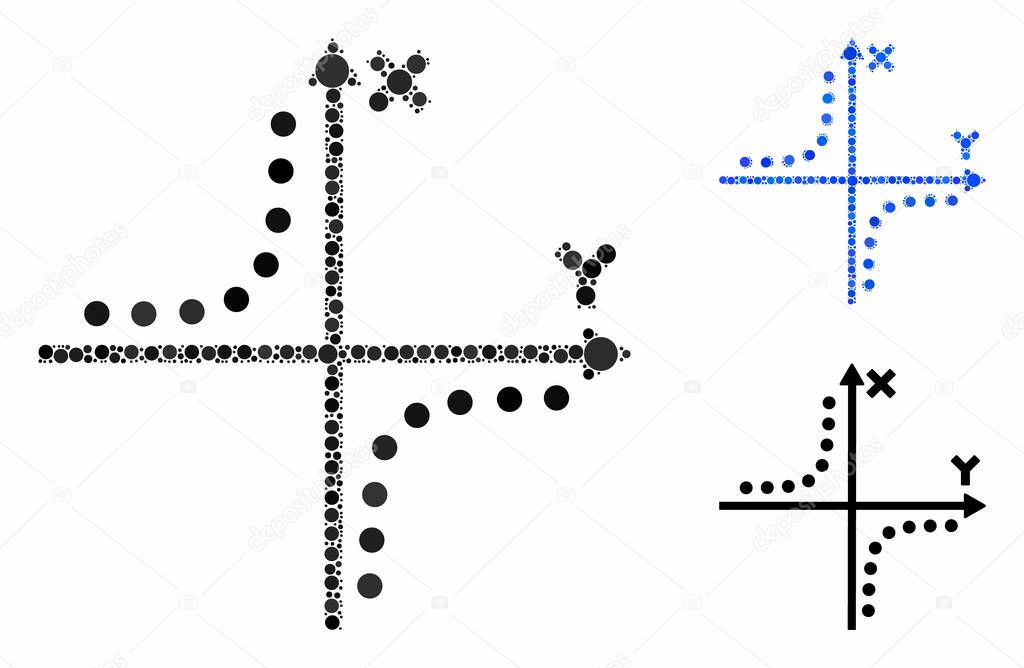 Hyperbola plot Composition Icon of Circles