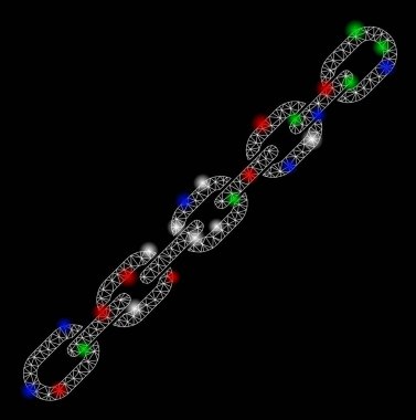Işık Lekeli Parlak Ağ 2d Zinciri