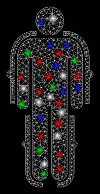 Flaş Noktalı Parlak Kablo İskeleti