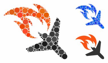 Uçak yangını felaketi Küresel Ögelerin Mozaik Simgesi