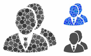 Yöneticiler Çember Noktalarının Mozaik Simgesi