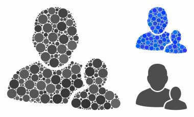 Çocuk Ebeveynleri Çemberlerin Mozaik Simgesi