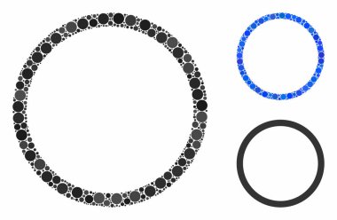 Küresel Ögelerin Çember Kabarcık Bileşimi Simgesi