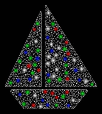 Flaş Noktalı Parlak Örgü Yat