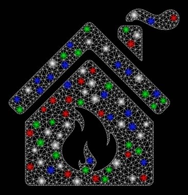 Parlak Ağ 2d Fişekli Mutfak Yangını