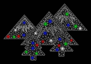 Işık Noktalarıyla Parlak Ağ Dağları Ormanı