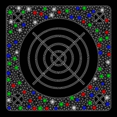 Işık Noktaları ile Parlak Kablo Çerçevesi Bilgisayar Güç Aracı