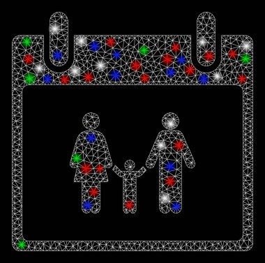 Flaş Noktalarıyla Parlak Ağ Aile Takvimi Günü