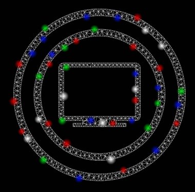 Flaş Noktalı Parlak Kablo Çerçevesi Bilgisayar Ortamı