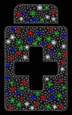 Flaş Noktalı Parlak Ağ Tedavi Şişesi