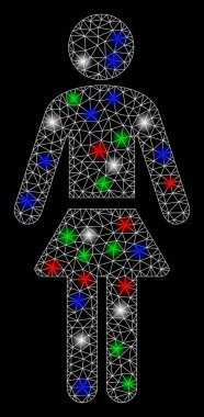 Aydınlık Benekli Parlak Ağlı Ceset Kadını