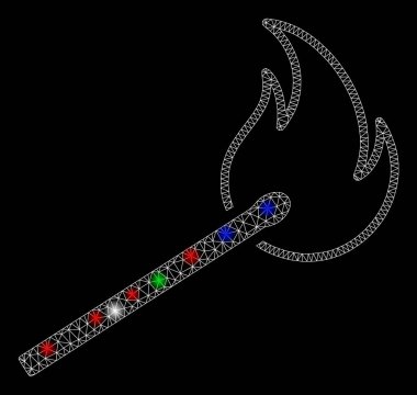 Parlak Kablo Çerçevesi Flaş Noktaları ile Ateşle Eşleşir