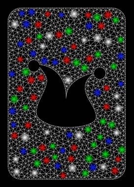 Flaş Noktalı Parlak Ağlı Joker Kumar Kartı