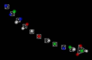 Flaş Noktalı Parlak Ağ 2d Noktalı Düşürme Eğilimi