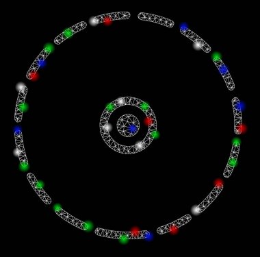 Parlak Ağ Kablo Çerçevesi Yuvarlak AlanıName